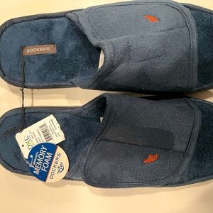 Dockers Adjustable Memory Foam Slippers | M | Size 13/14 | Navy
